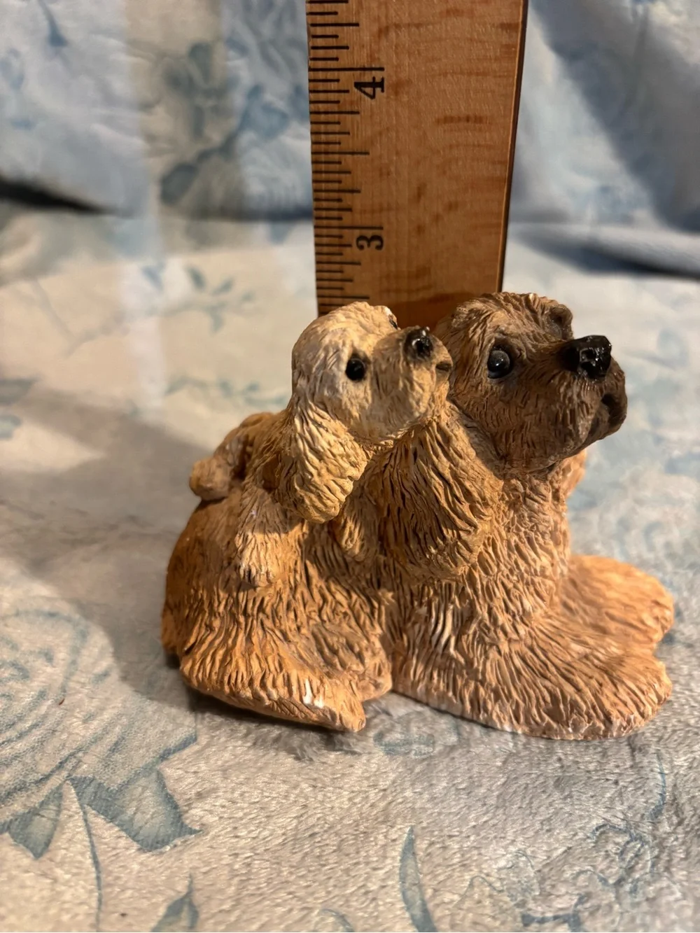 Cocker Spaniels Stone  Figurine Duo Small Pets Decor
